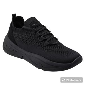 NIB Easy Spirit Power 2 Black Knit Pull-on Sneakers Women's 7.5M